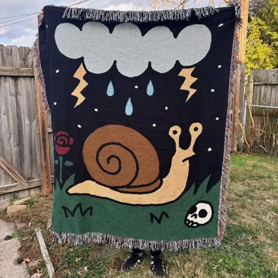 The journey is long and full of terror snail woven blanket