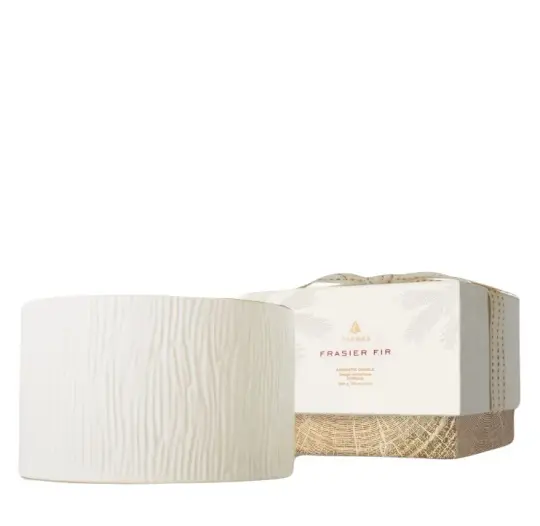 Thymes Frasier Fir Ceramic 3-wick Candle