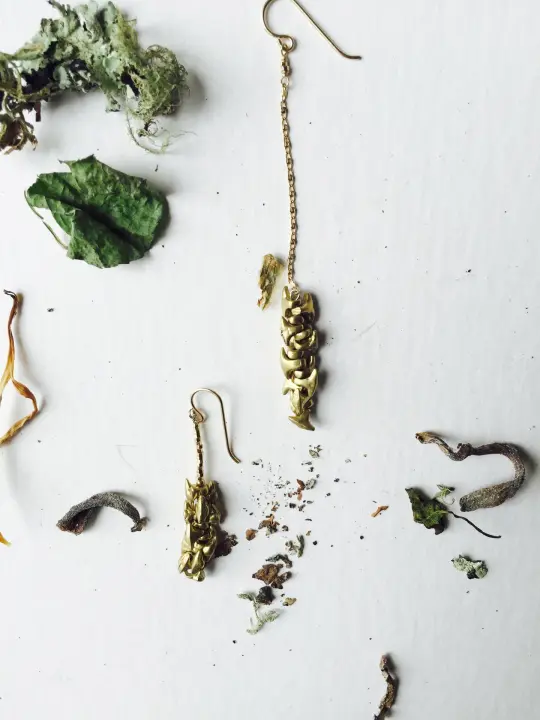Asymmetrical Sloughgrass Earrings