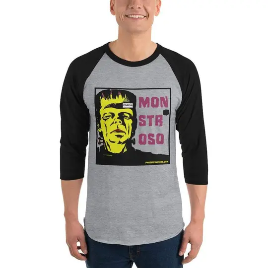 Monstroso 3/4 sleeve raglan shirt
