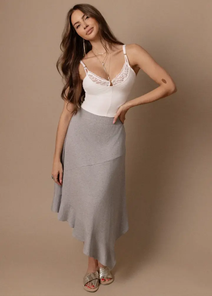 Lysha Skirt in Heather Gray