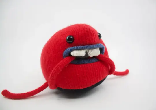 Carleton the plush red monster stuffy