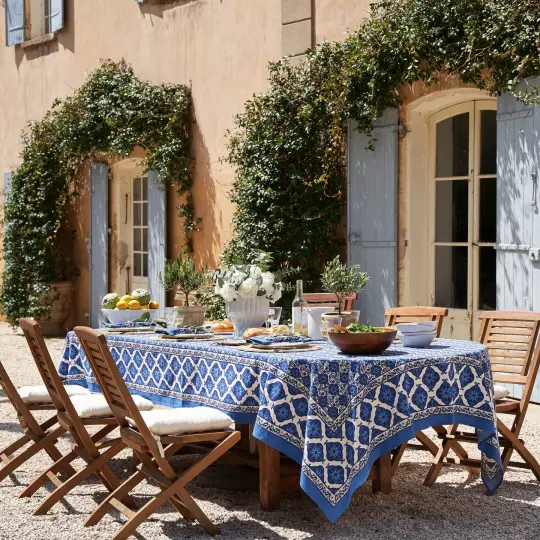 Azulejo Blue Tablecloth