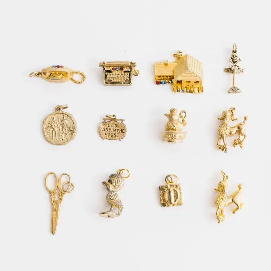 Vintage Home is Where the Heart is Charms | Charm Bracelet & Necklace | Custom Charm Jewelry
