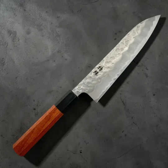 Tokushu Knife White #2 Tsuchime Gyuto 180mm – Rosewood Wa Handle