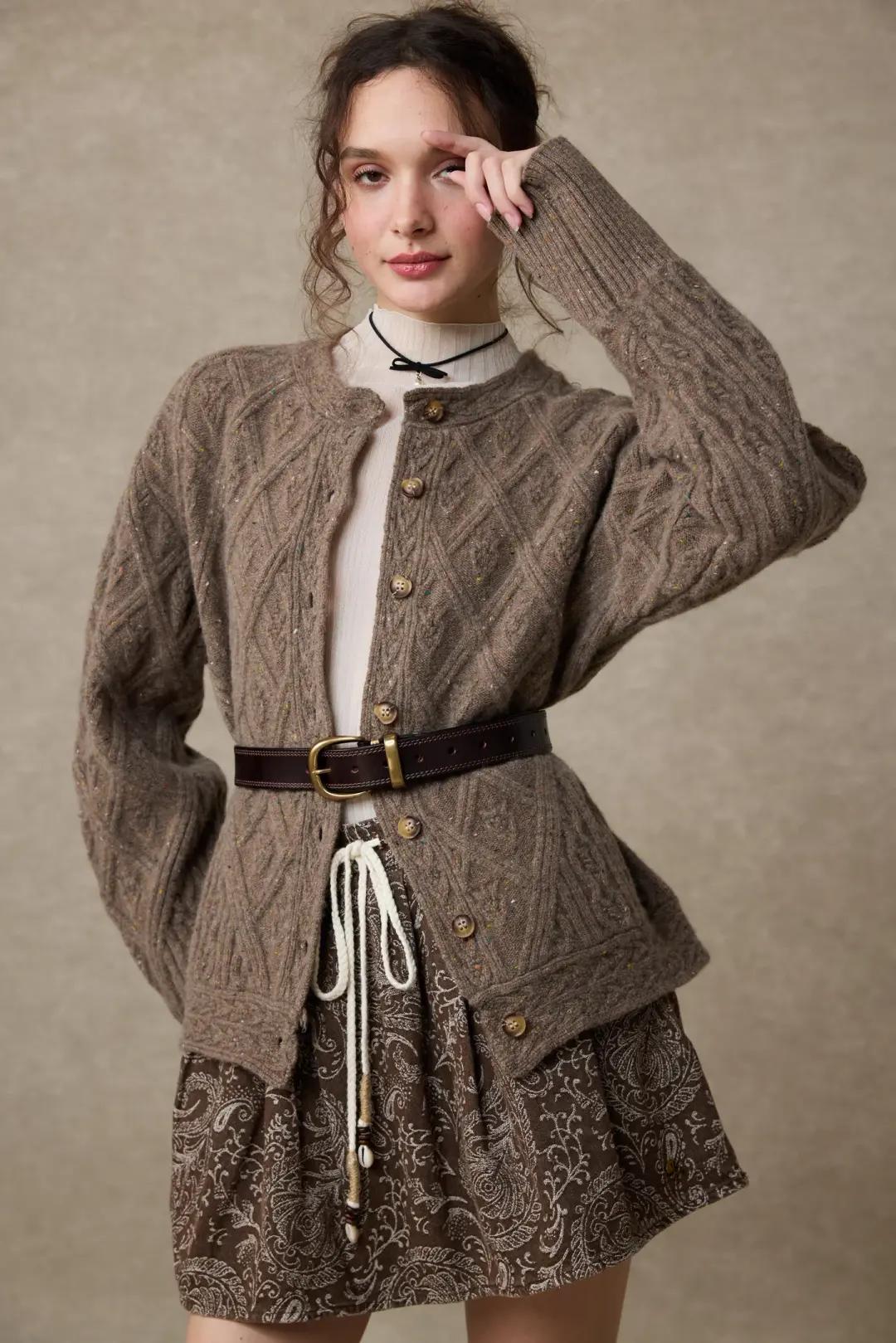 Flurry 17 | 100% Wool Sculptured Knitwear Cardigan