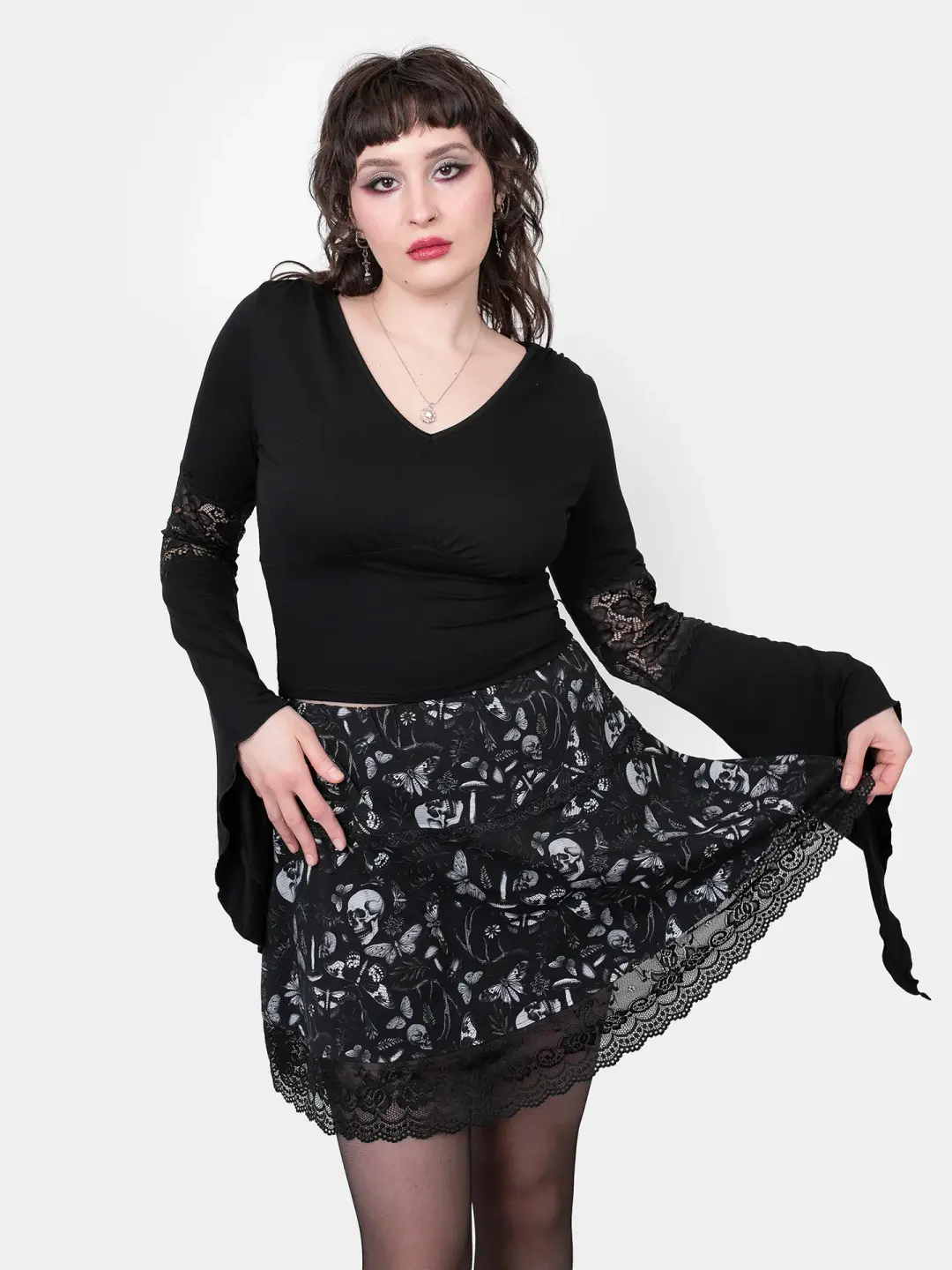 Spódnica mini z koronką Moonveil