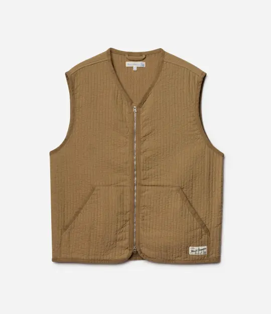 Padded Cotton Zip Vest