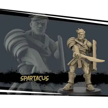 28mm scale gladiator miniature for ttrpg games - Spatacus