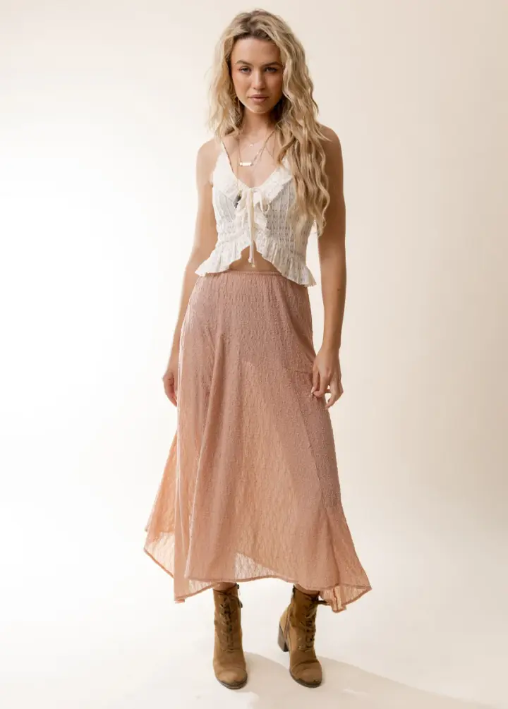 Apple Maxi Skirt in Desert Shell