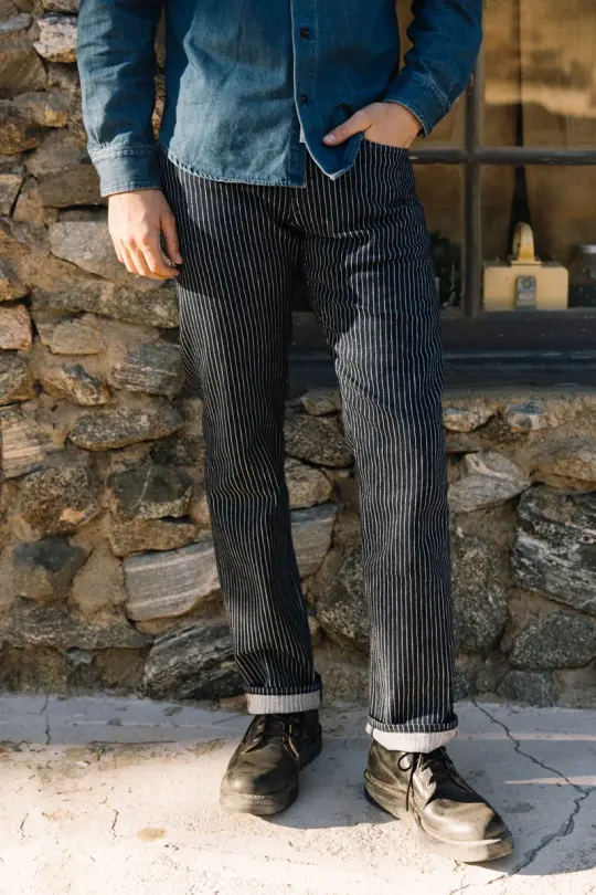 The Hammer Straight - Indigo Stripe Rinse 14oz Selvedge