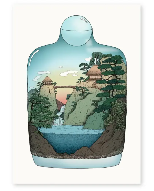 'Japanese Landscape' Limited Edition Art Print