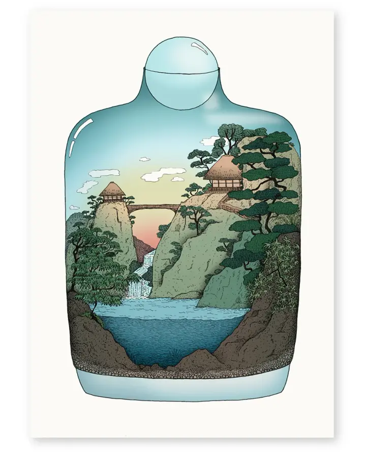 'Japanese Landscape' Limited Edition Art Print