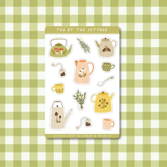 Tea at the Cottage Sticker Sheet