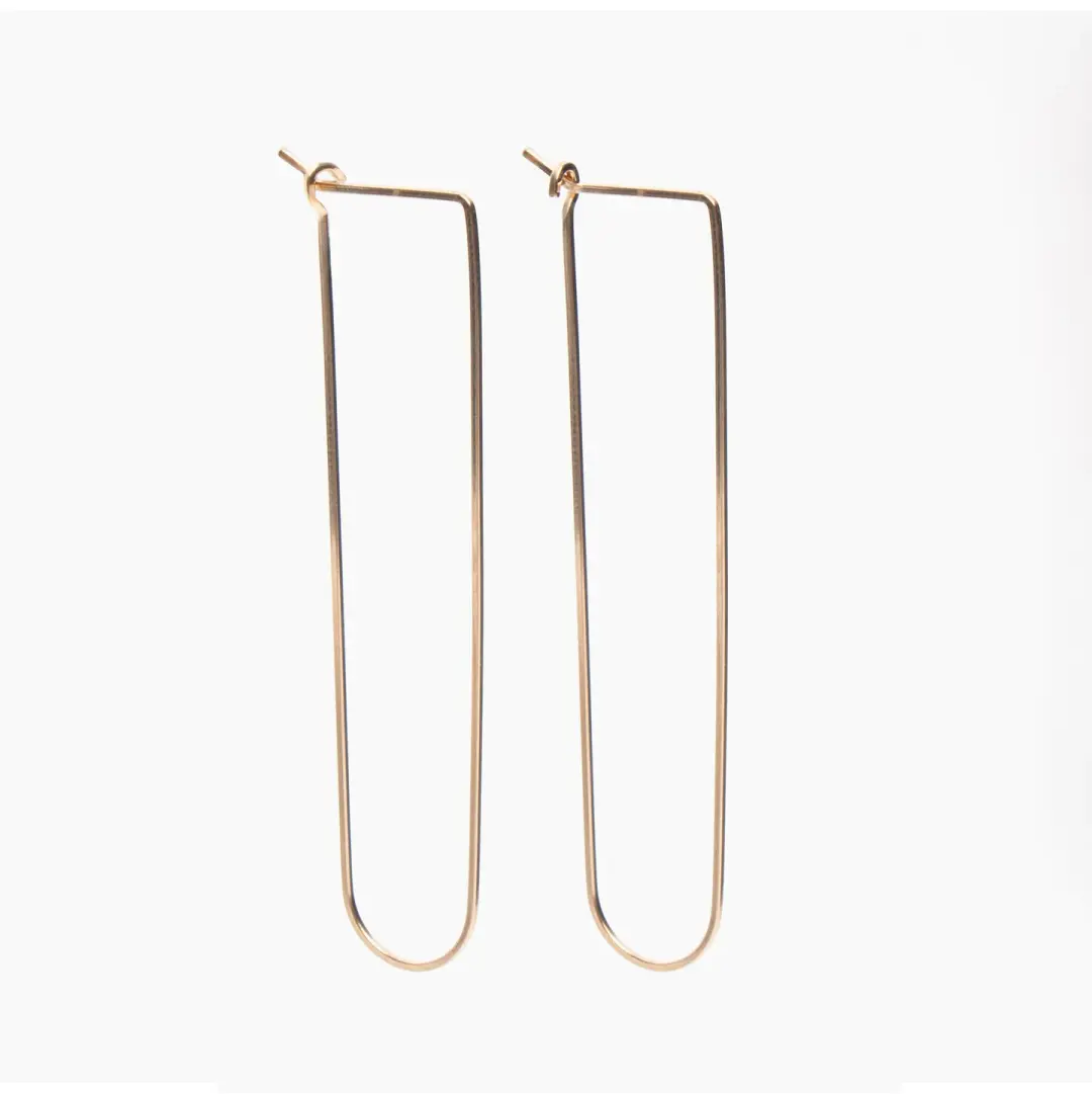 Large U-Shaped Hoop Earrings