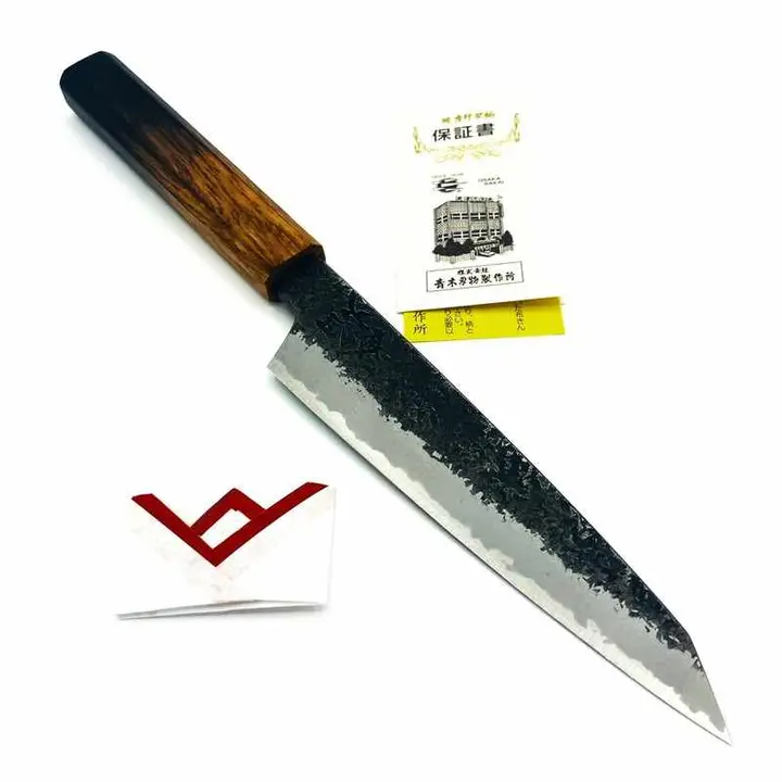 Sakai Takayuki Itsuo Doi Guren Aogami #2 150mm Petty With Burnt Oak Wa Handle