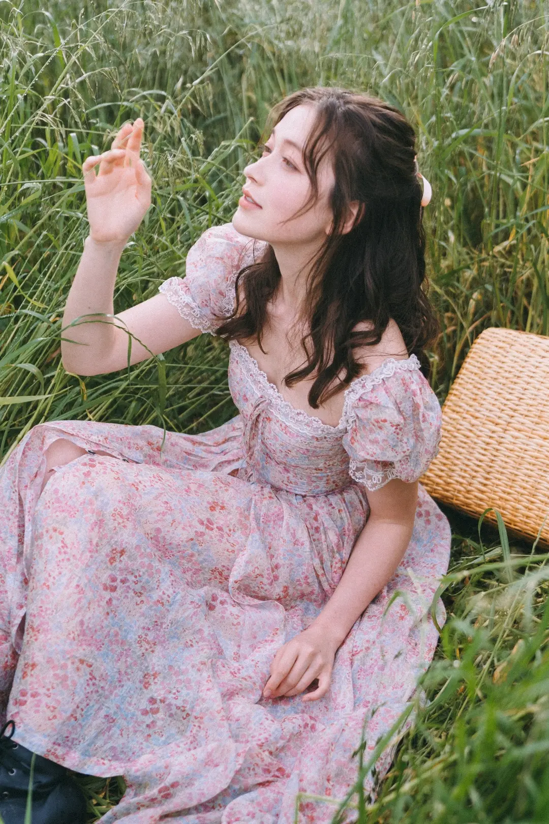Monet Haze 26 | Fairy layered Linen Dress with pintucks