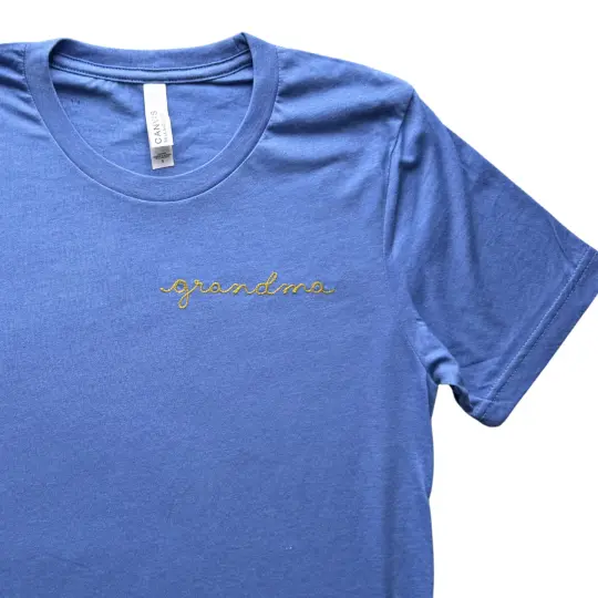 ADULT Small Vintage Blue Grandma T Shirt