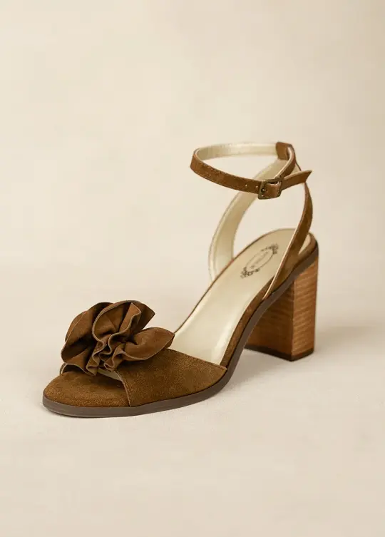 Dane Leather Heel in Nutmeg