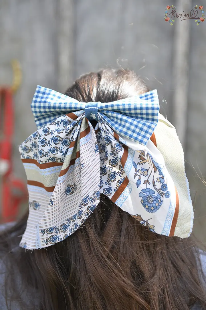Scrap Fabric Hair Bow-in Rootstock