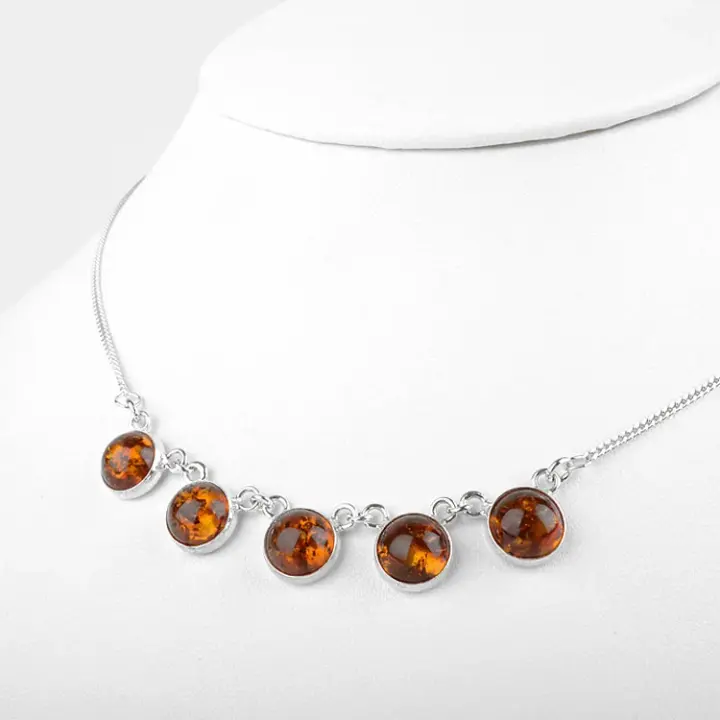 Amber Hemishpheres Necklace