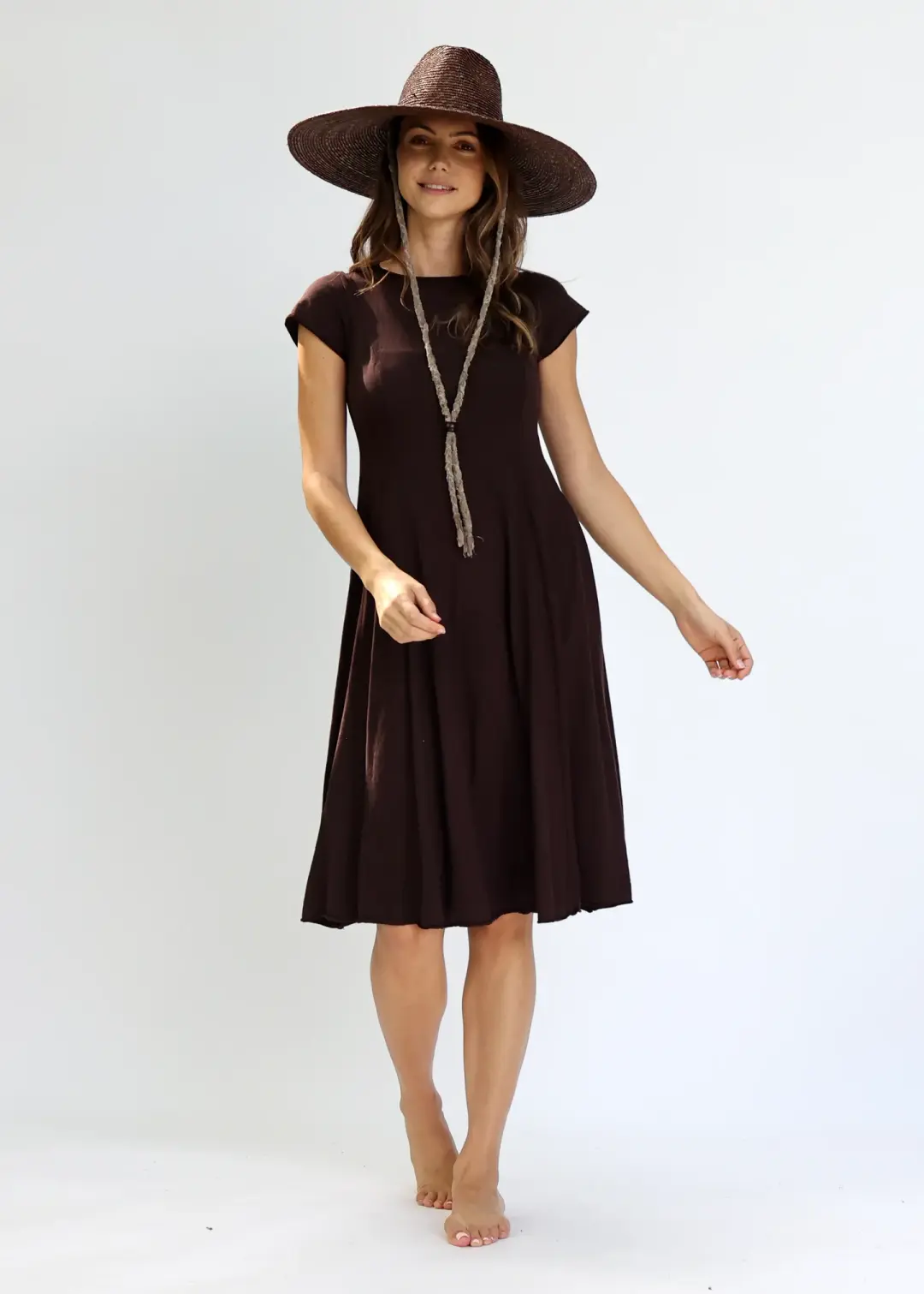 Crew Princess Seam Below Knee Dress