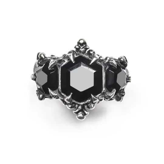 * Ready to Ship * The Oracles. Sterling Silver & Onyx Ring. Size 7.