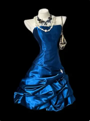 Charming Navy Homecoming Dress , Silky Bodycon Elegant Short Prom Dress RS1308