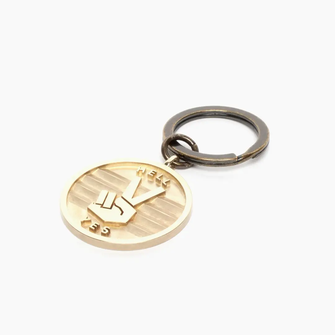 Peace + Hell Yes keychain