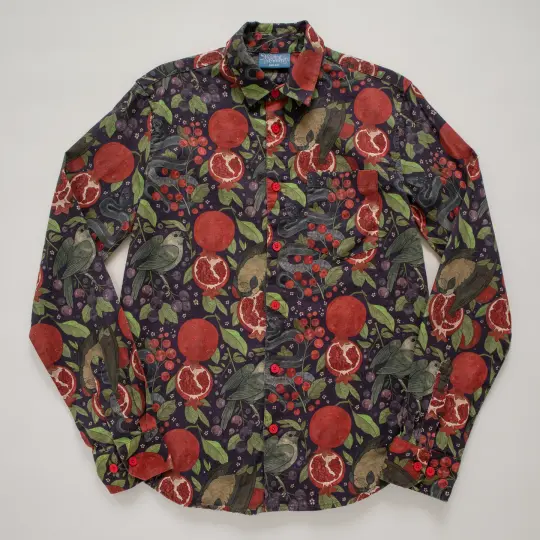 PREORDER [LONG SLEEVE BUTTON DOWN SHIRT] Scarlet Garden