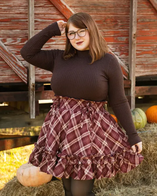 Fleur Skirt in Wildberry Wine 100% Cotton (Pre-Order) (Coming October 20th, 5PM PST)