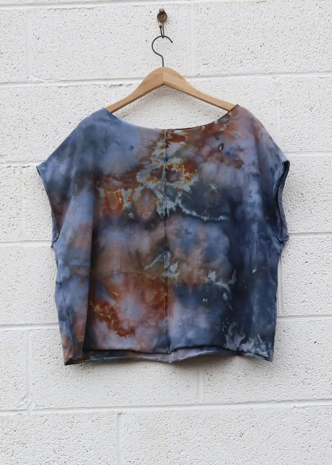 OOAK - Boat Warrior Classic Cropped Shirt / 3XL / Stretch Organic Cotton / Ice Dye (338)