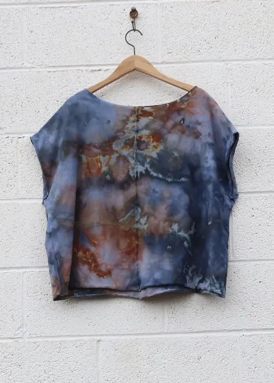 OOAK - Boat Warrior Classic Cropped Shirt / 3XL / Stretch Organic Cotton / Ice Dye (338)
