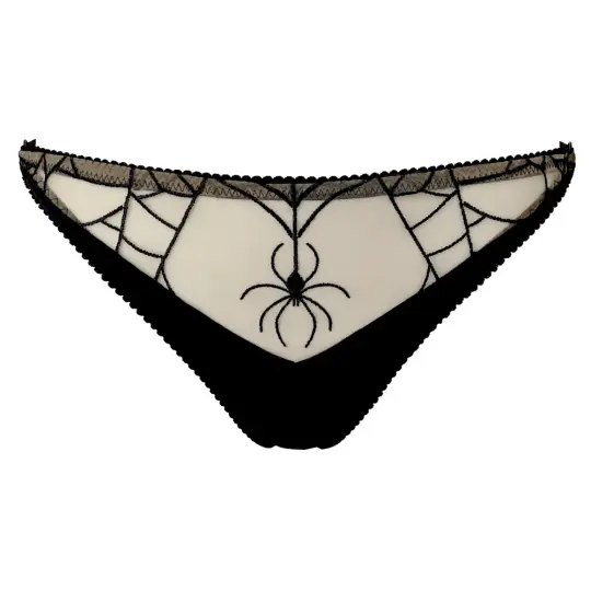 SPIDER EMBROIDERY THONG