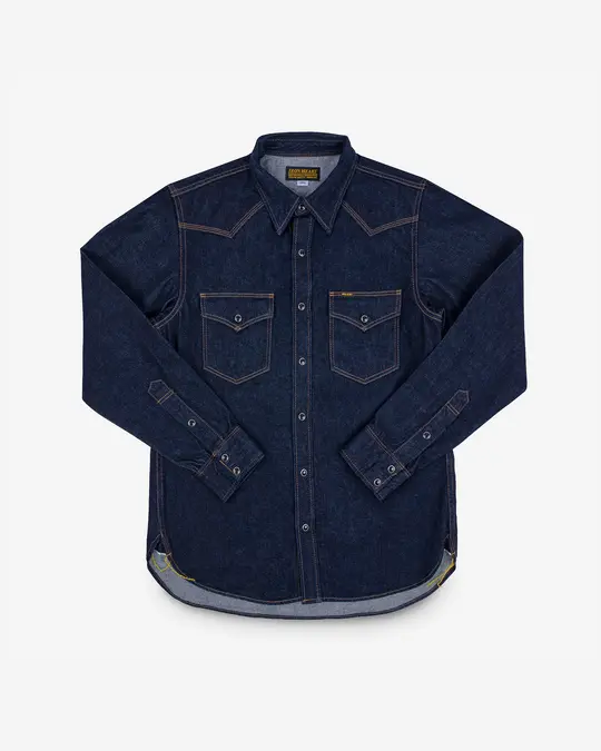 12oz Selvedge Denim Western Shirt - Indigo