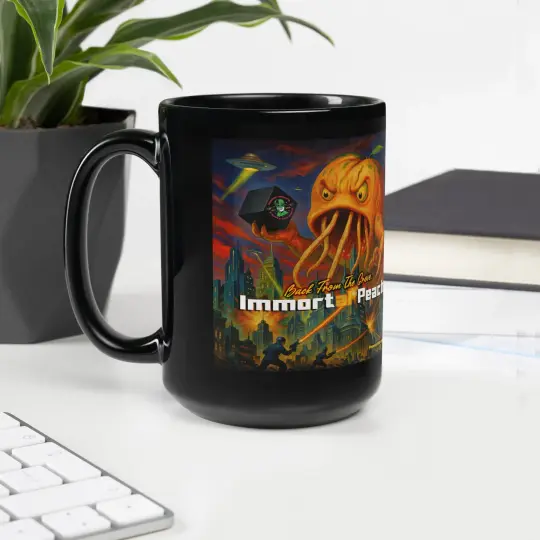 Immortal Peach Classic Black Diner Mug | 15Oz