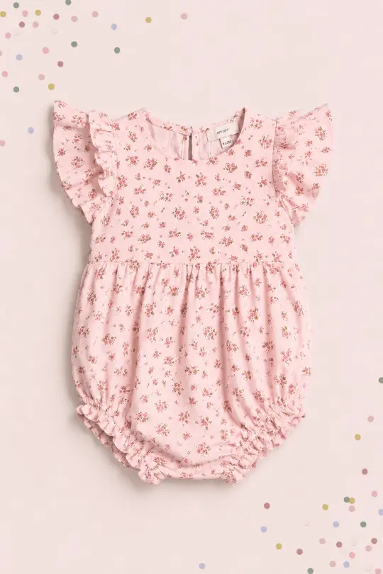 Baby Hattie Romper in Madeline Pink