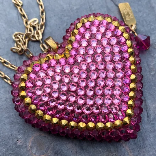 Pavéd Heart Necklace | Charmed