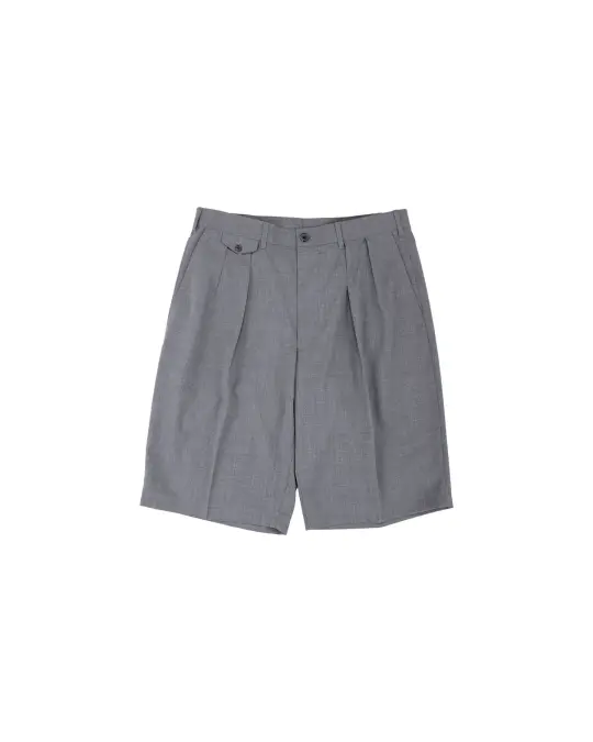 Beams Plus 2Pleats Shorts Wool Tropical Grey
