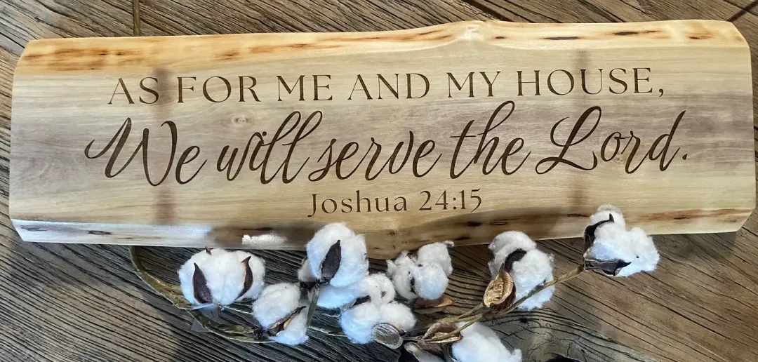 Live Edge Engraved Sign 25S004