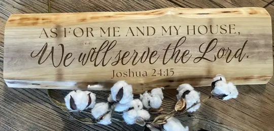 Live Edge Engraved Sign 25S004