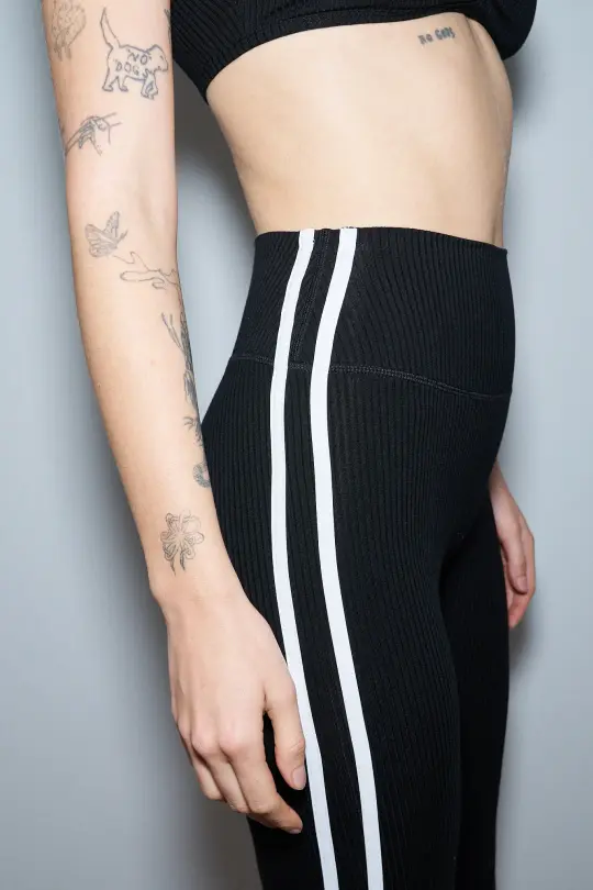 Sporty Spice Tencel Rib Lounge Pants Black