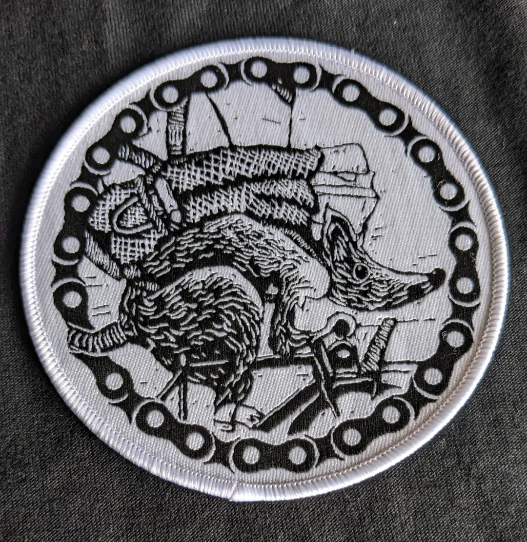"The Rat Will Ride" woven patch