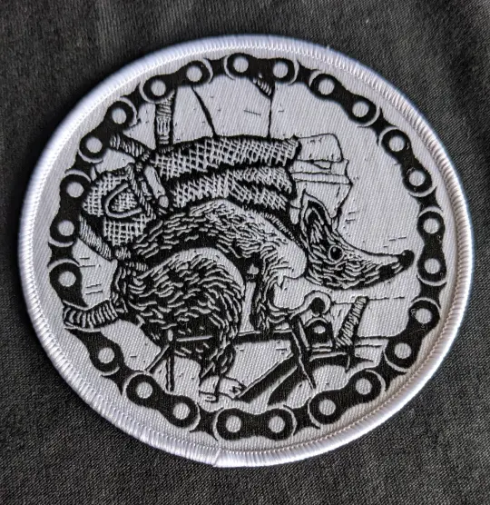 "The Rat Will Ride" woven patch