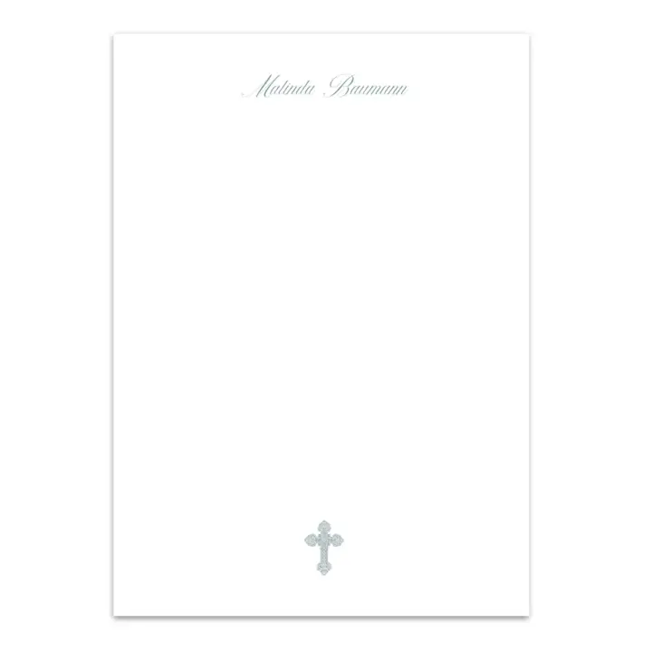 Women's Cross Detail Custom Notepad