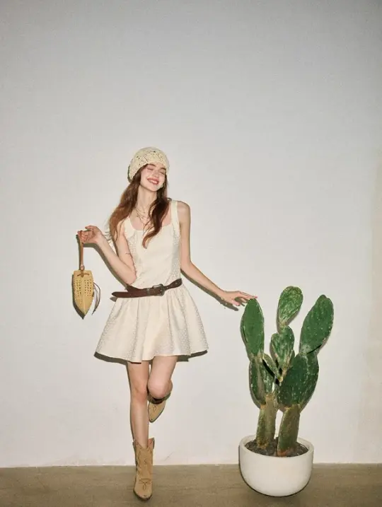 French suspender skirt petite dress short skirt sweet style short skirt high-end female summer R3521