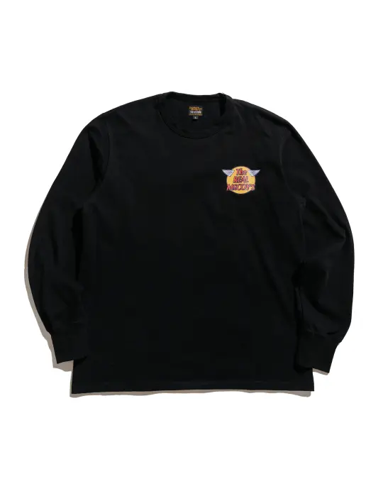 The Real McCoy's MC24003 The Real McCoy's Logo Tee L/S Black