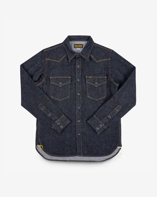 12oz Selvedge Denim Western Shirt - Black
