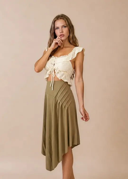 Aylani Skirt in Khaki