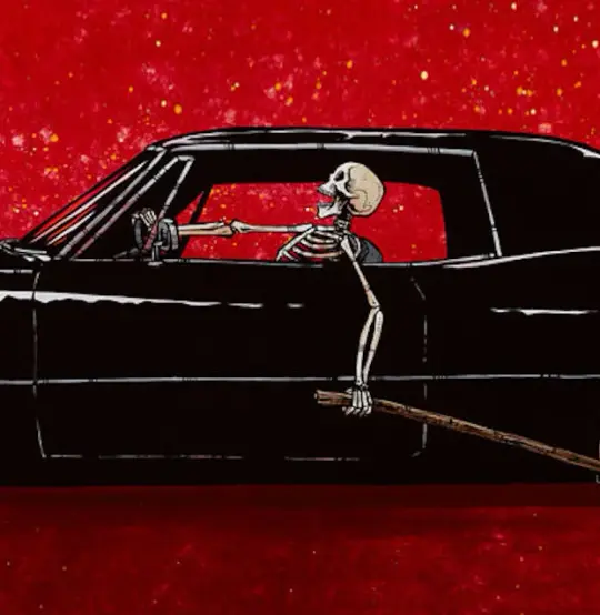 Devil's DeVille Canvas Print - Hot Rod Skull Art by David Lozeau